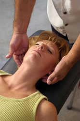 woman getting chiropractic treatment